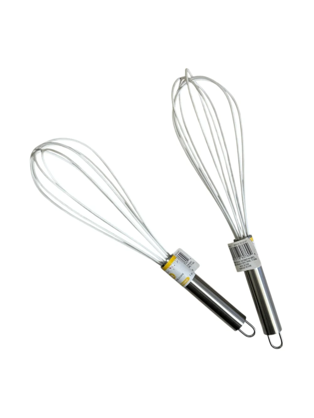 Set of 2 Celebrate it! stainless steel whisks with silicon-Coated Wires